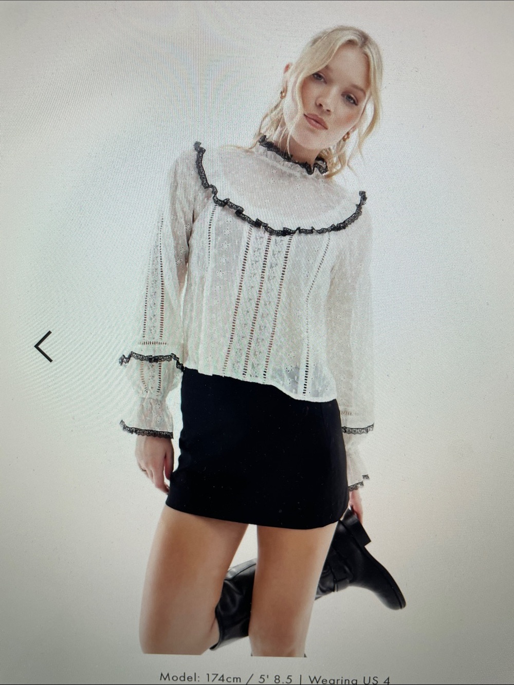 Miss Selfridge embroidered chiffon heritage blouse
